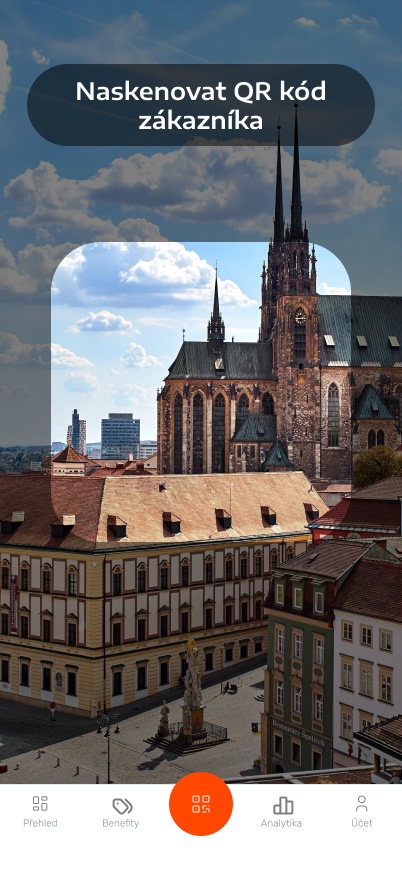 QR čtečka ověřující kód člena